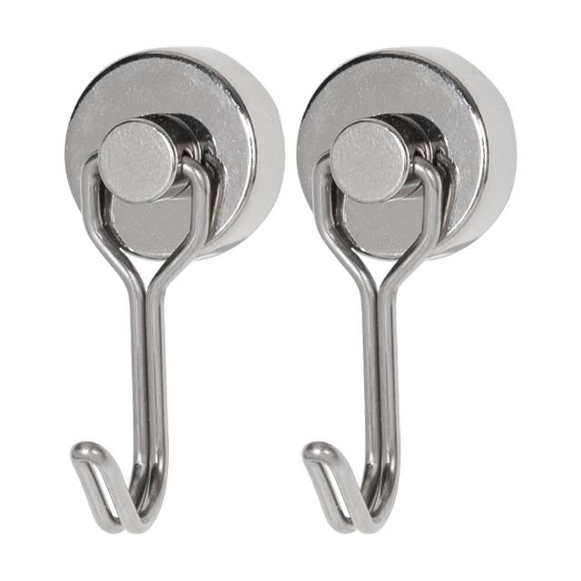 【索樂生活】強磁旋轉掛勾 20mm/2入(強力磁鐵 露營磁鐵 多功能掛鉤 磁鐵掛勾 吸鐵磁鐵)