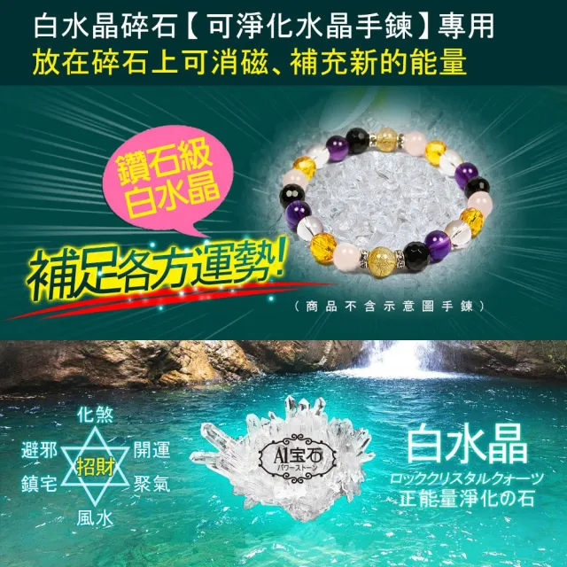 【A1 寶石】開運賺到發鈦晶晶鑽圓珠手鍊手環-能量招財旺事業貴人運(贈白水晶)