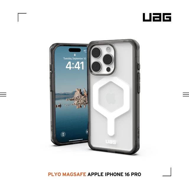 UAG iPhone 16 Pro 磁吸耐衝擊全透保護殼-全透明(支援MagSafe無線充電)