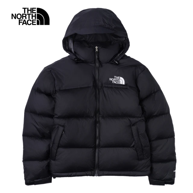 The North Face 經典1996-北面男款黑色DWR防潑水可打包可調節收納羽絨外套｜3C8D4G3