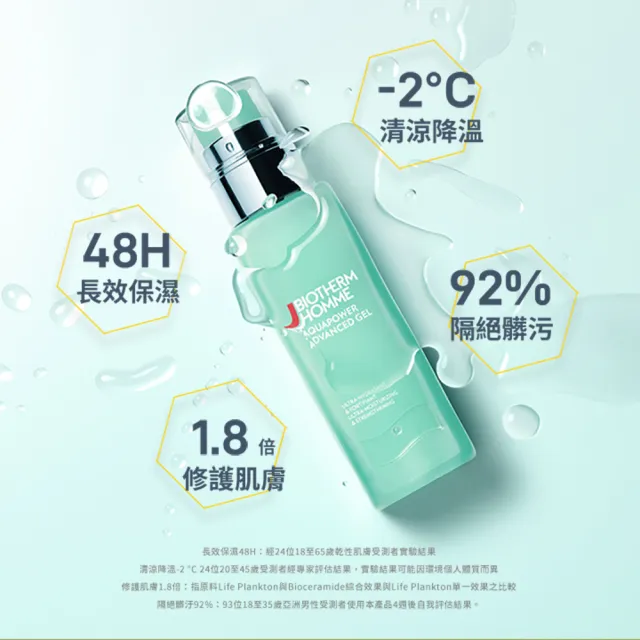 【碧兒泉】官方直營 男仕 活泉多水保濕三步驟9件組(BIOTHERM 保濕乳液 75ml+保濕水200m+潔顏露125ml)