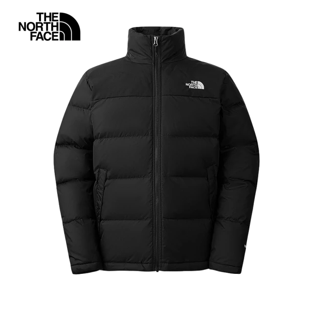 The North Face 北面男款黑色DWR防潑水保暖立領羽絨外套｜88R54H0(550蓬鬆度)