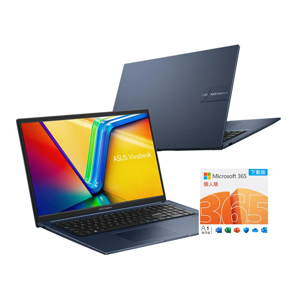 【ASUS】微軟M365一年組★17.3吋i5效能筆電(i5-1335U/16G/512G SSD/W11/VivoBook X1704VA)