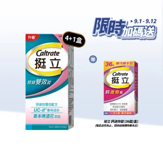 【挺立】關鍵雙效錠 4+1盒組(42錠/盒-一天2錠 雙效配方 40mg UCII 有效劑量 草本啤酒花 14天靈活有感)