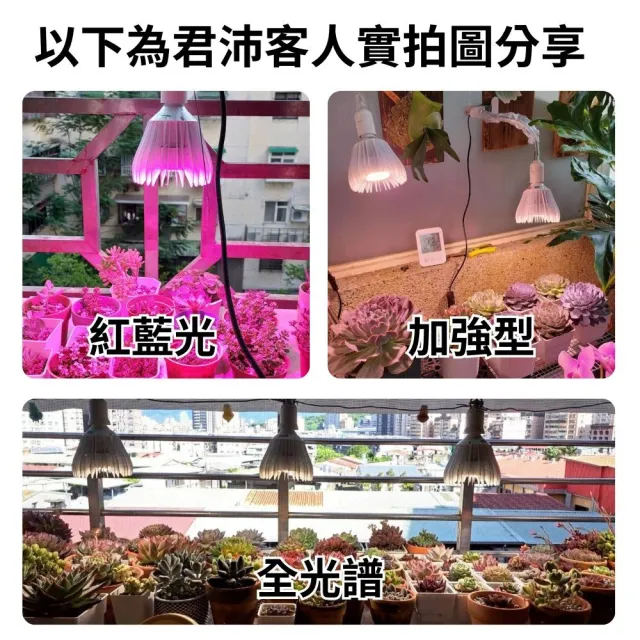 【JIUNPEY 君沛】40W 加強型光譜E27植物燈泡 吊掛式(植物生長燈)