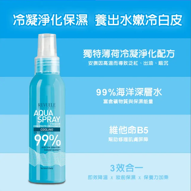 即期品【REVUELE 瑞膚露】化妝水保濕噴霧 200ml 臉/身體適用(兩款任選)