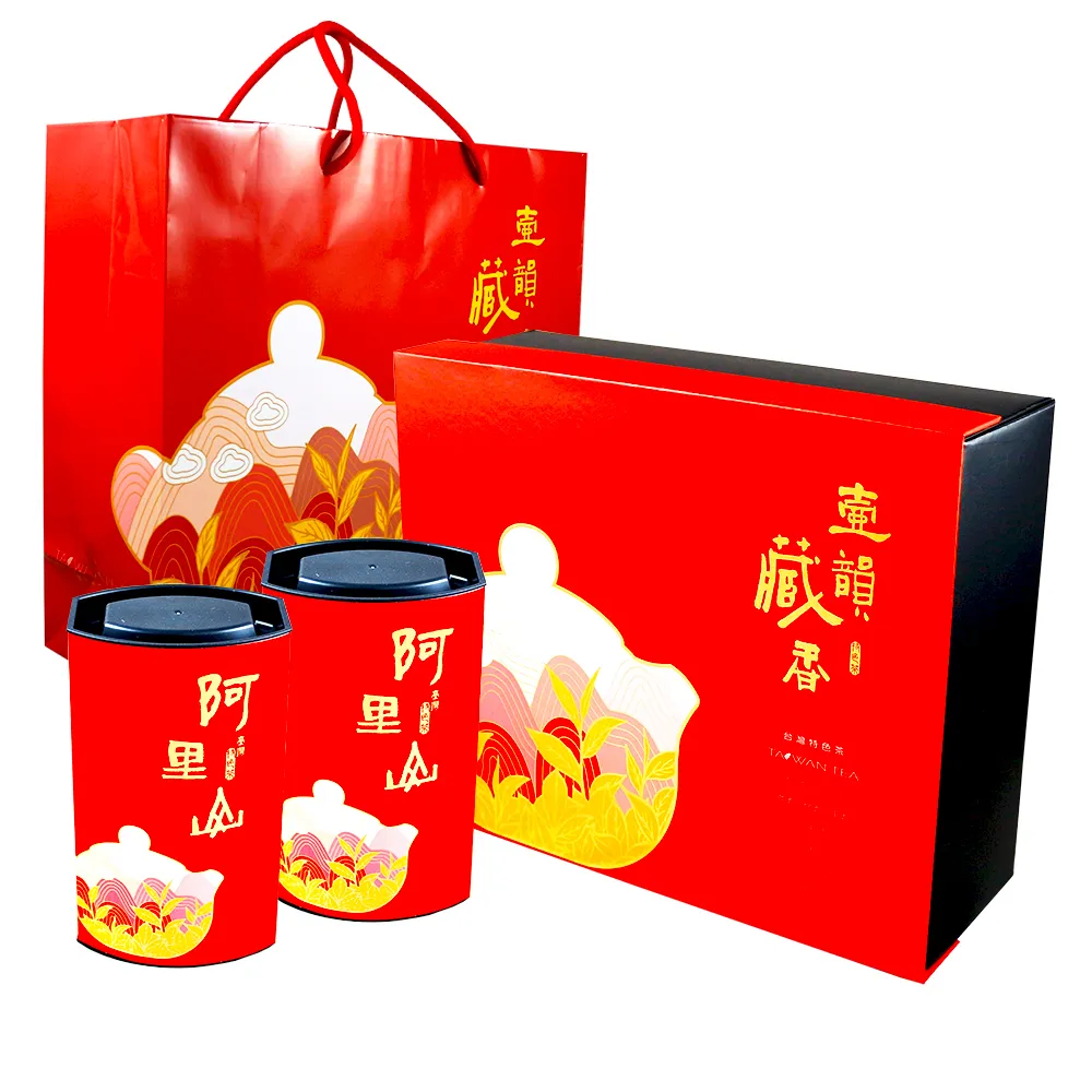龍源茶品】壺韻藏香香醇極品阿里山烏龍茶葉禮盒2罐組(150g/罐-共300g