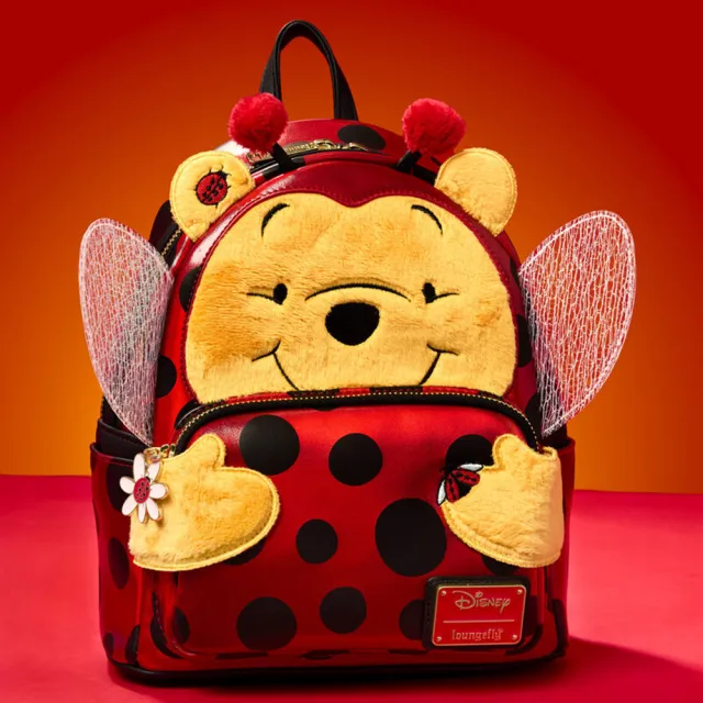 【Loungefly】雙11 小熊維尼 瓢蟲裝扮迷你後背包(迪士尼後背包)