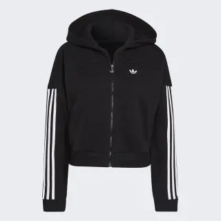 【adidas 愛迪達】運動服 連帽外套 女外套 CROPPED ZIPHOOD(H18050)