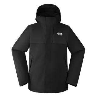 【The North Face 官方旗艦】北面男款黑色DryVent防水透氣鋪棉內裡三合一外套｜8DNCJK3