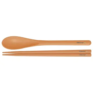 【San-X】日本製 拉拉熊 懶懶熊 環保餐具兩件組 附收納盒 18cm 開學季 經典(餐具雜貨)