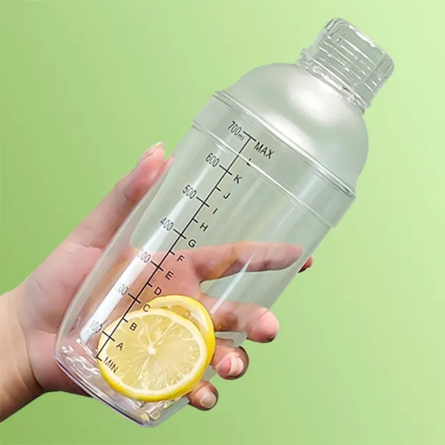 【晴安居】加厚型食品級DIY飲料雪克杯 不鏽鋼搗汁棒夏季手搖飲調制杯(700ml*1)