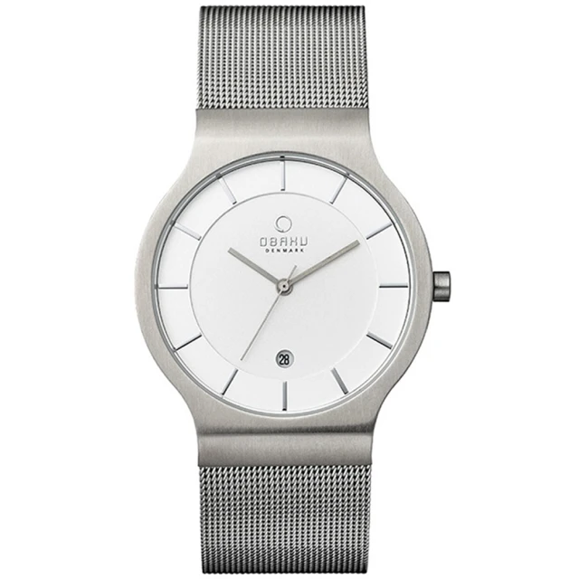 OBAKU 雅緻時刻都會簡約中性腕錶-38mm(V133GCIMC)