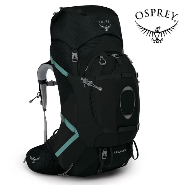 Osprey Ariel Plus 60 登山背包 女款 黑色(健行背包 徙步旅行 登山後背包)