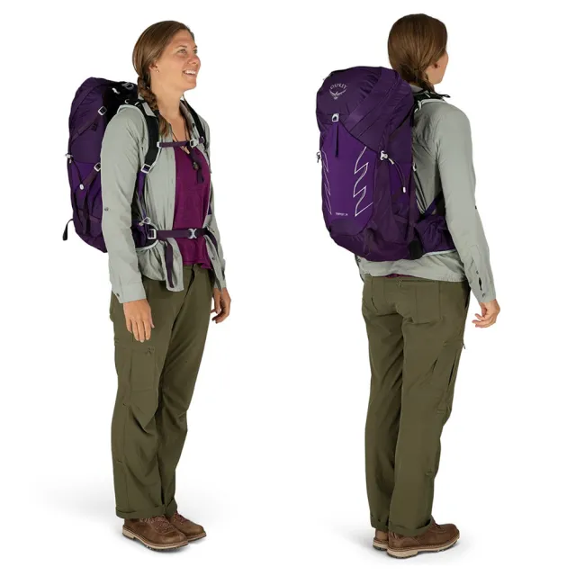 【Osprey】Tempest 34 輕量化運動背包 女 羅蘭紫(旅行背包 輕量後背包 快速移動單車登山健