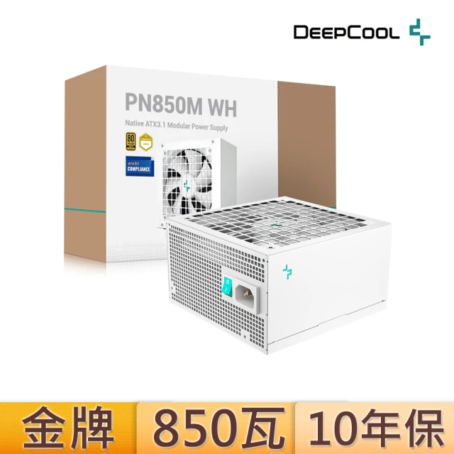 DeepCool 九州風神 PN850M WH{白色} 850W 金牌 電源供應器(全模組/ATX3.1/PCIE 5.1)