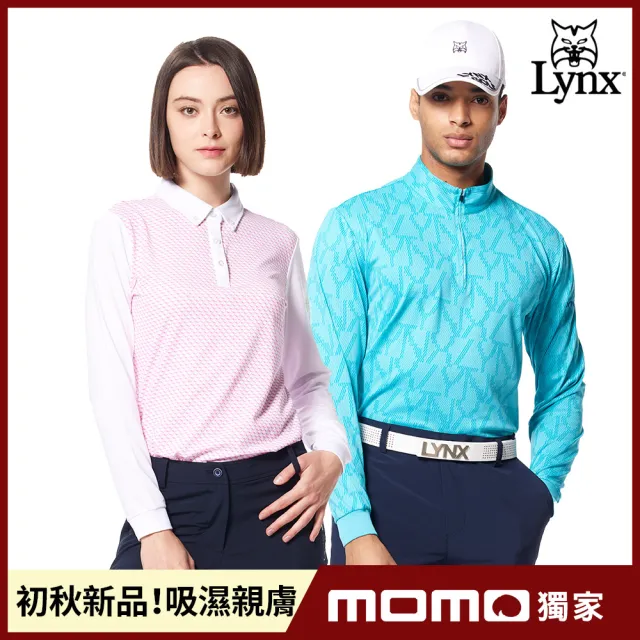 【Lynx Golf】初秋新品!吸濕親膚運動長袖polo衫/高爾夫球衫(山貓男女多款任選)