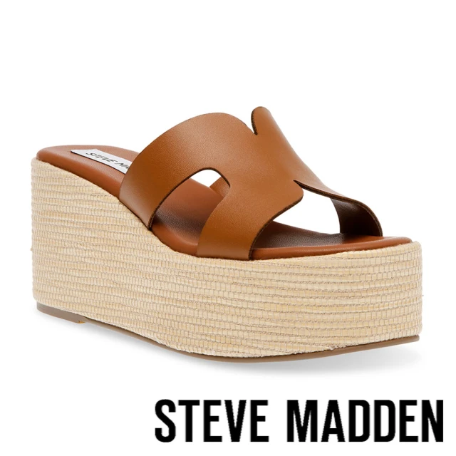 steve madden SUMMERSET H字超厚底拖鞋(咖啡色)