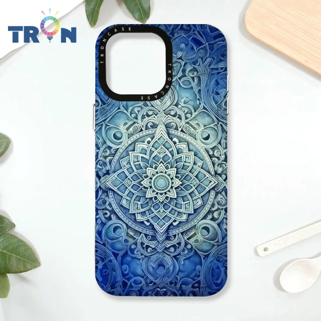 TRON iPhone 16/16 PLUS/16 PRO/16 Pro Max 印度Henna幸運祝福圖騰 防摔太空殼 透黑款 軟硬殼 手機殼