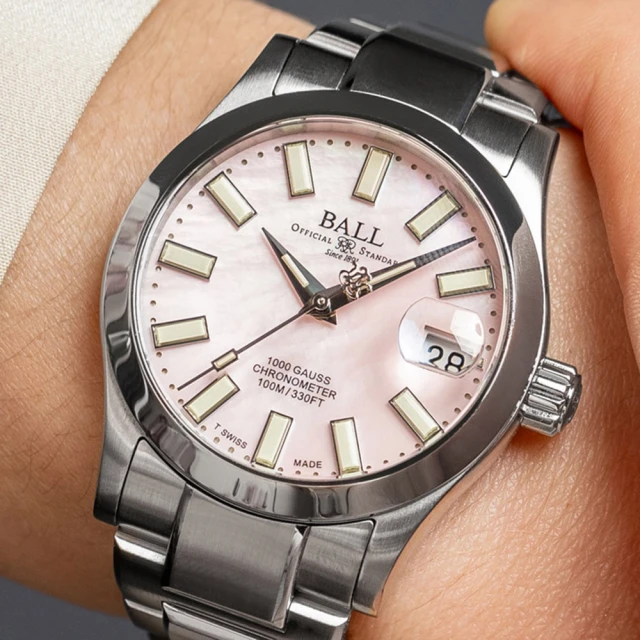 BALL 波爾 EngineerIII 粉色珍珠貝 天文台認證機械錶 中性錶 女錶-36mm(NL9616C-S1C-PK)