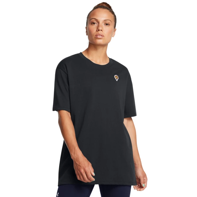 UNDER ARMOUR UA 男女同款 HW NYG 短袖T-Shirt_1386852-001(黑色)