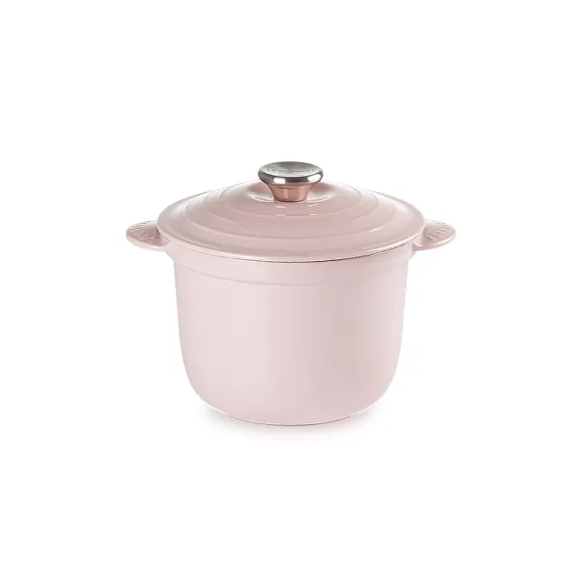 【Le Creuset】萬用窈窕琺瑯鑄鐵鍋20(蛋白霜/雪紡粉/海岸藍/石墨灰)