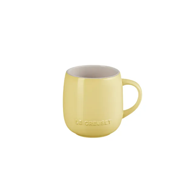 【Le Creuset】瓷器蛋蛋馬克杯380ml(卡布奇諾/含羞草黃/薄荷綠 3色選1)