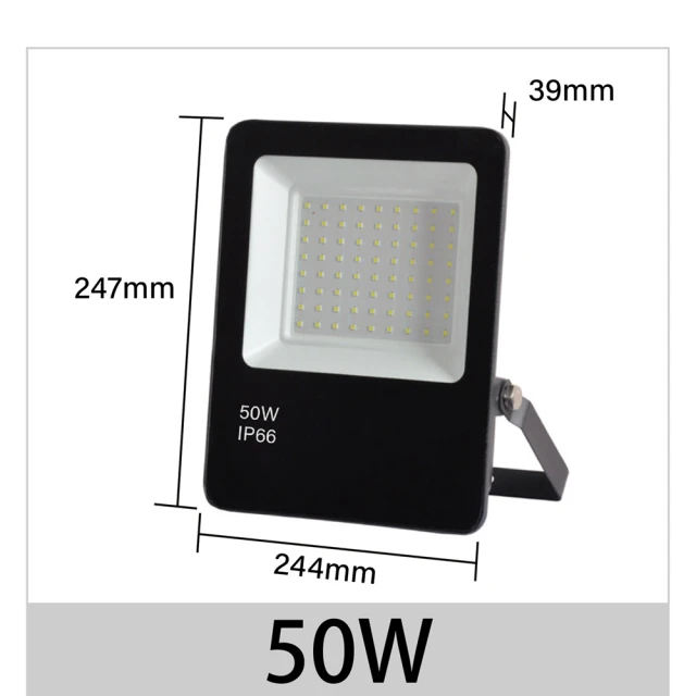 青禾坊 歐奇OC 50W LED 戶外防水投光燈 投射燈-1入(超薄 IP66投射燈 CNS認證)