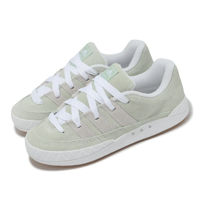 adidas 愛迪達 休閒鞋 Adimatic W 女鞋 灰綠 白 麂皮 膠底 復古 滑板鞋 愛迪達(IG1995)