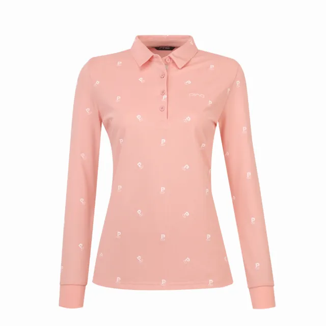 【PING】女款網眼吸濕排汗抗UV高爾夫薄長袖POLO衫-共4色(GOLF/高爾夫球衫/RA24291)
