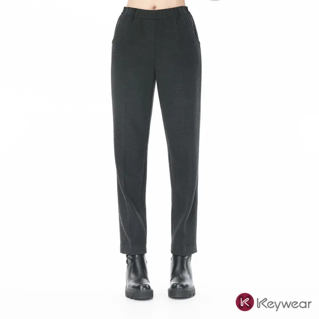 【KeyWear 奇威名品】羊毛保暖休閒褲