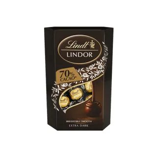 【Lindt 瑞士蓮】Lindor夾餡70%黑巧克力200g(巧克力)