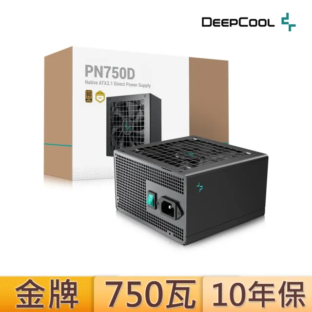 【DeepCool】九州風神 PN750D 750W 金牌 電源供應器(直出線/ATX3.1/PCIE 5.1)