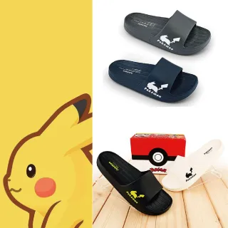 【童鞋城堡】童鞋 大童 青少年 輕量拖鞋 寶可夢(PA1958-黑/白/灰/藍)