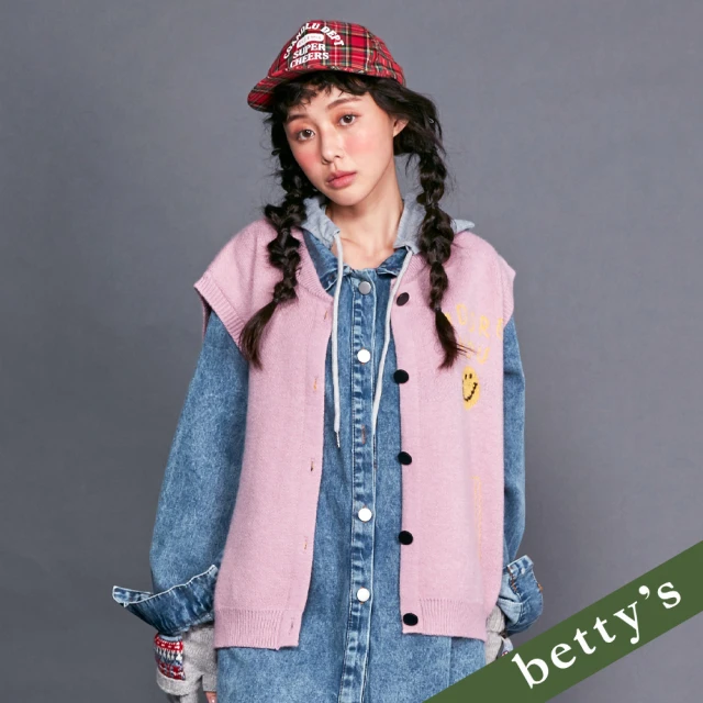 betty’s 貝蒂思 撞色水手領開襟毛衣(駝色)好評推薦