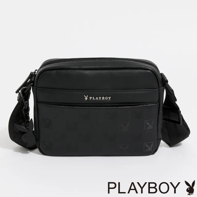 【PLAYBOY】斜背包  Meaningful系列 - 黑色(黑色)
