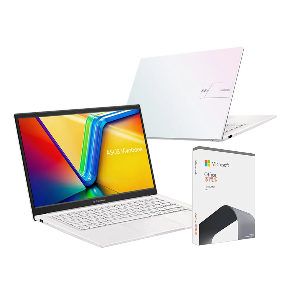 【ASUS】Office 2021組★14吋i5輕薄筆電(i5-1335U/16G/512G SSD/W11/VivoBook 14)