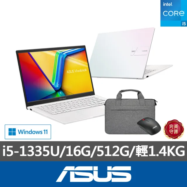 【ASUS】筆電包/滑鼠組★14吋i5輕薄筆電(i5-1335U/16G/512G SSD/W11/VivoBook K1404VA)