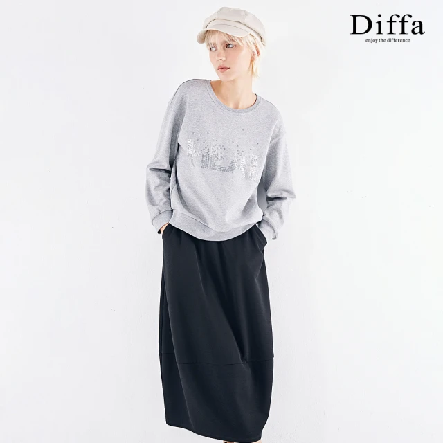 Diffa 俐落美型剪裁設計長寬裙-女