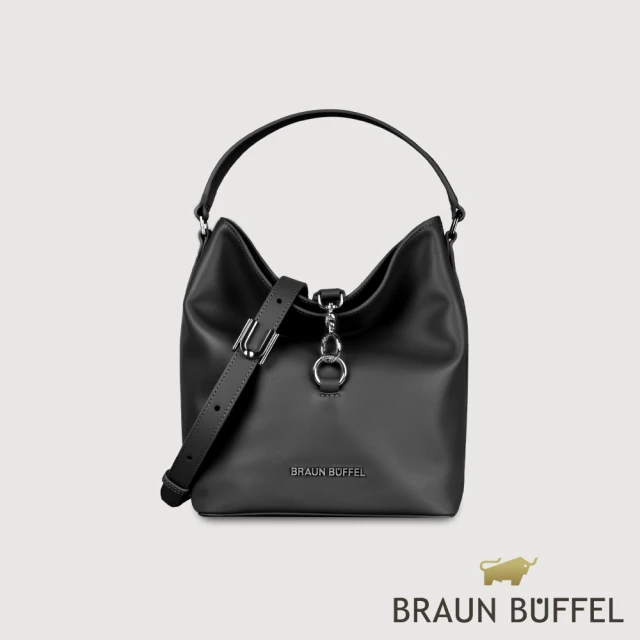 BRAUN BUFFEL 德國小金牛 台灣總代理 馬克西 肩包-黑色(BF847-32-BK)