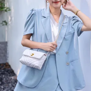 【MoonDy】雙11 包包 肩背包 斜背包 真皮包包 小香風包包 小金球包包 鏈條包 軟皮包包 牛皮包包