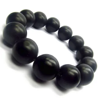 【小樂珠寶】高檔巨大粒黑琥珀藥珀 16mm琥珀蜜蠟手鍊手珠B13(頂級黑翳珀藥珀醫珀血珀專賣店)