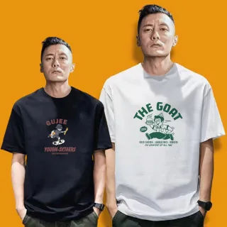 【LEEHER】純棉短袖/寬鬆版/Oversize T-shirt/休閒短t/上衣/印花上衣/t恤/男裝/落肩上衣/ 