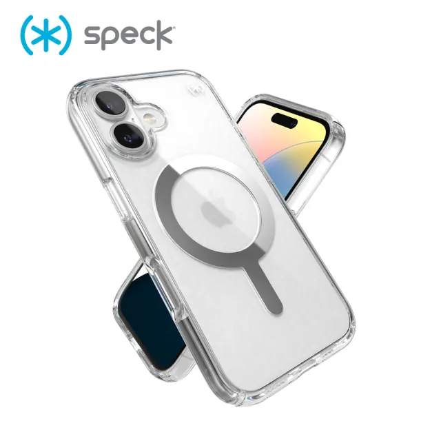 【Speck】iPhone 16 6.1吋 Presidio Perfect-Clear MagSafe磁吸透明防摔保護殼(iPhone 16 保護殼)