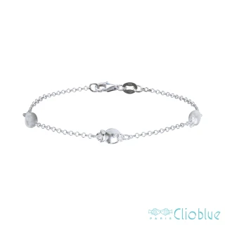 【CLIO BLUE】3隻小胖魚純銀手鍊 925純銀 小魚 雙魚(法國巴黎品牌/925純銀)