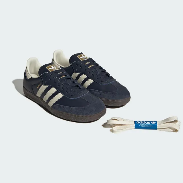 【adidas 愛迪達】休閒鞋 男鞋 運動鞋 三葉草 SAMBA OG 深藍奶油白 ID2056