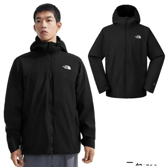 【The North Face】男 TWILIGHT 機能性WINDWALL防風防潑水保暖透氣連帽外套.休閒夾克(89ZN-JK3 黑)