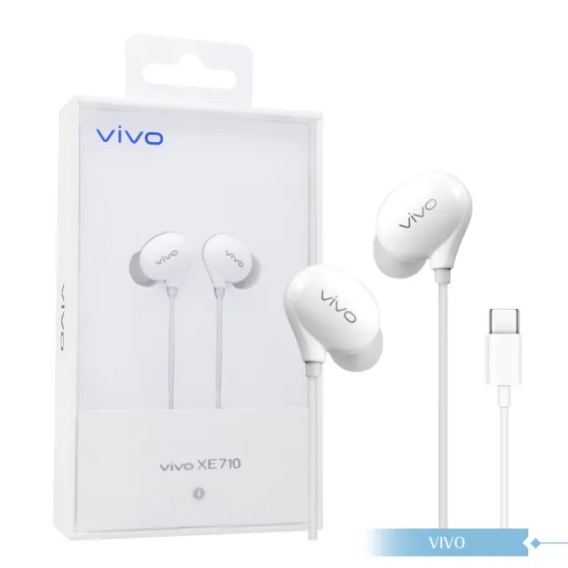 【vivo】XE710 原廠盒裝 / HiFi立體聲 入耳式線控耳機 Type-C(白色)