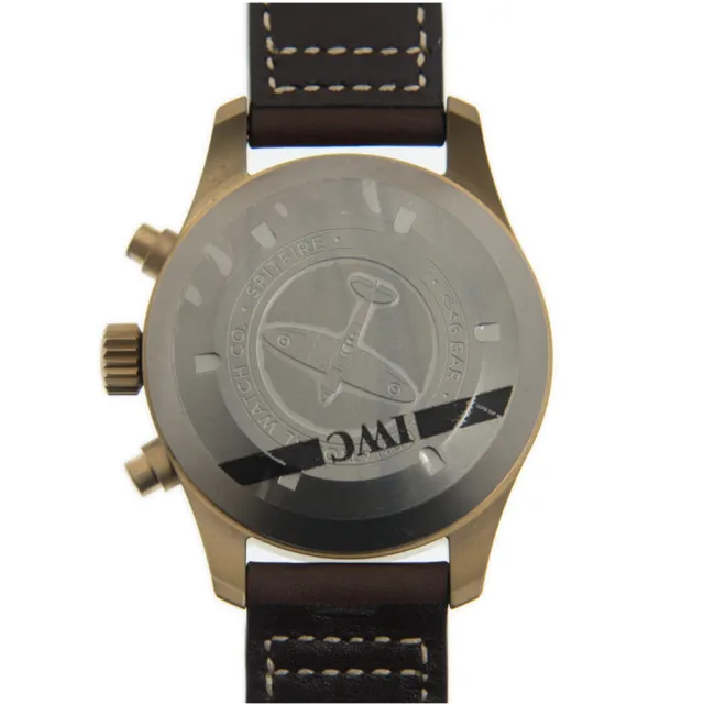 IWC 萬國錶】噴火戰機飛行員青銅計時皮帶腕表x綠面x41mm(IW387902