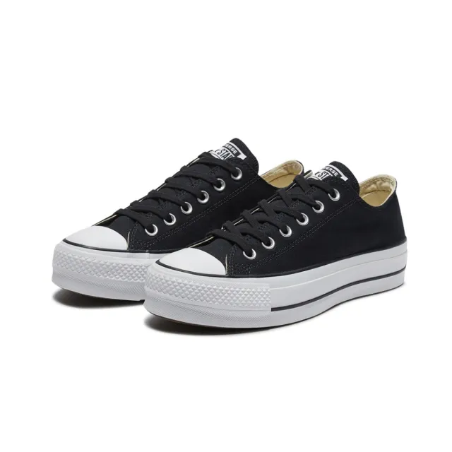 【CONVERSE】休閒鞋 女鞋 帆布鞋 運動 低筒 厚底 CTAS LIFT OX BLACK/WHITE WHITE 黑 560250C